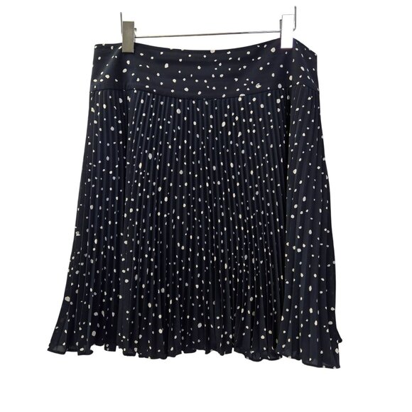 Ann Taylor Dresses & Skirts - Ann Taylor Polka Dot Pleated Mini Skirt Size 12
